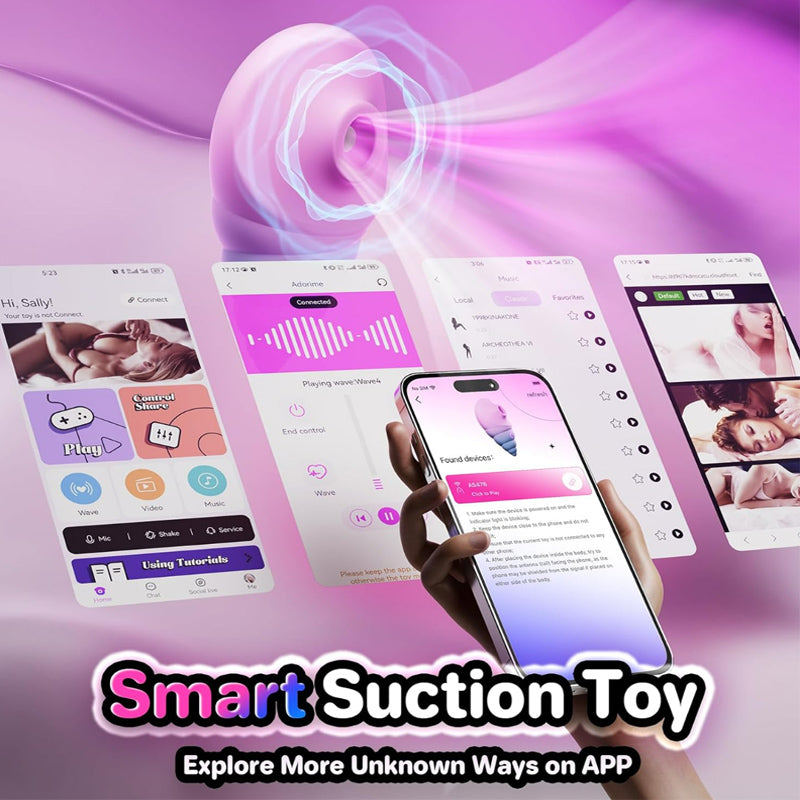 Sucking Vibrator Rose Toy - 10 Modes, APP Control, Couples Sex Toy