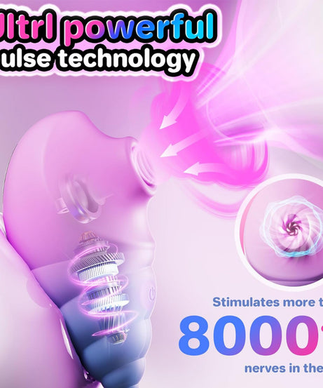 Sucking Vibrator Rose Toy - 10 Modes, APP Control, Couples Sex Toy