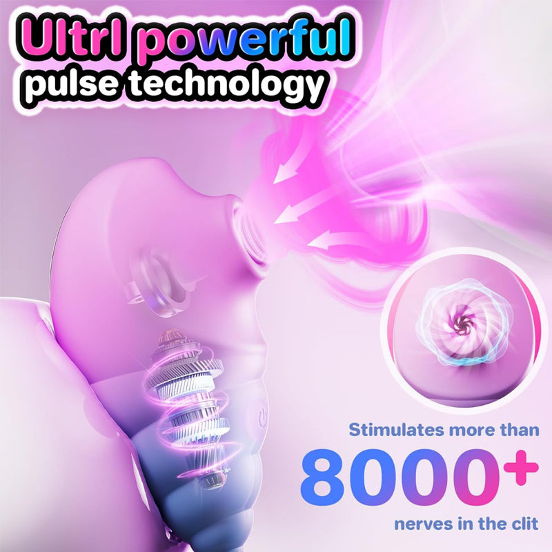 Sucking Vibrator Rose Toy - 10 Modes, APP Control, Couples Sex Toy