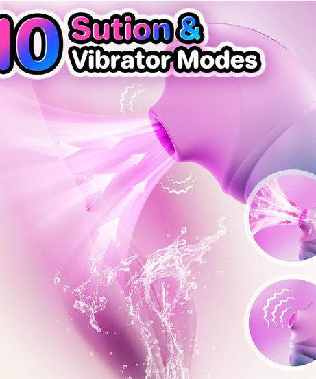 Sucking Vibrator Rose Toy - 10 Modes, APP Control, Couples Sex Toy
