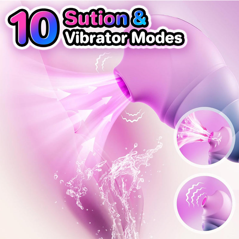 Sucking Vibrator Rose Toy - 10 Modes, APP Control, Couples Sex Toy